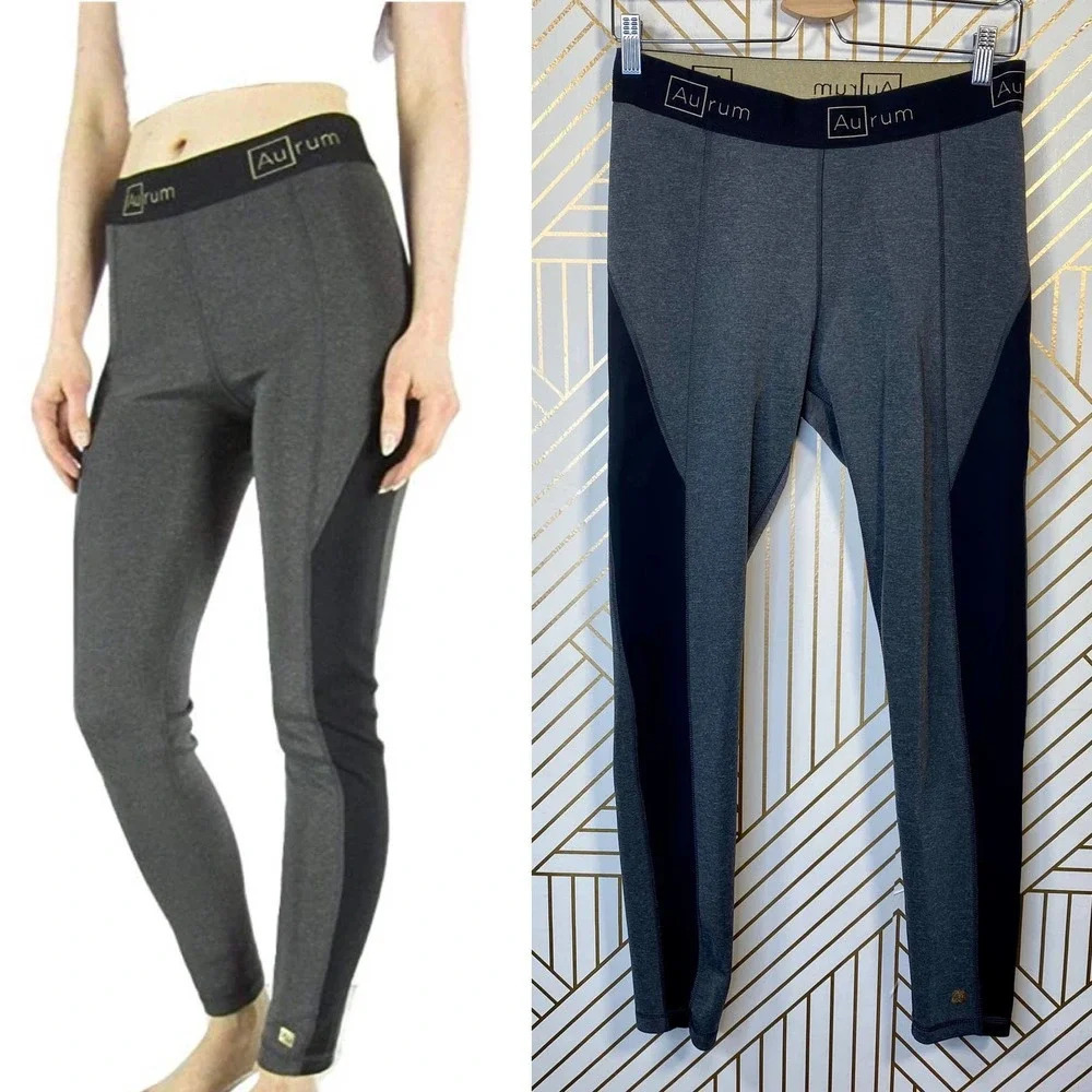AuRum Mindfulness Mid-Rise Leggings in Gray‎